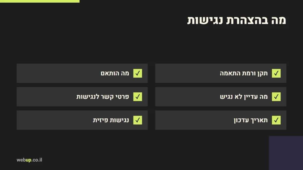 תרשים: מה בהצהרת נגישות