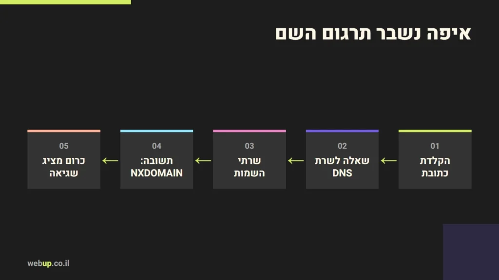תרשים: איפה נשבר תרגום השם