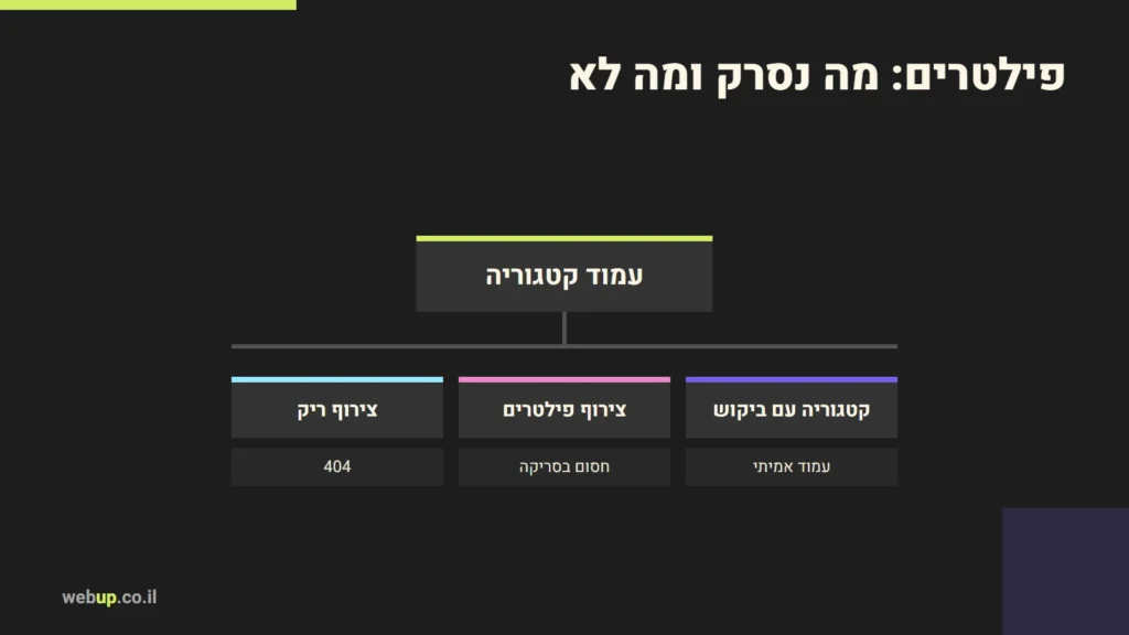 תרשים: פילטרים: מה נסרק ומה לא