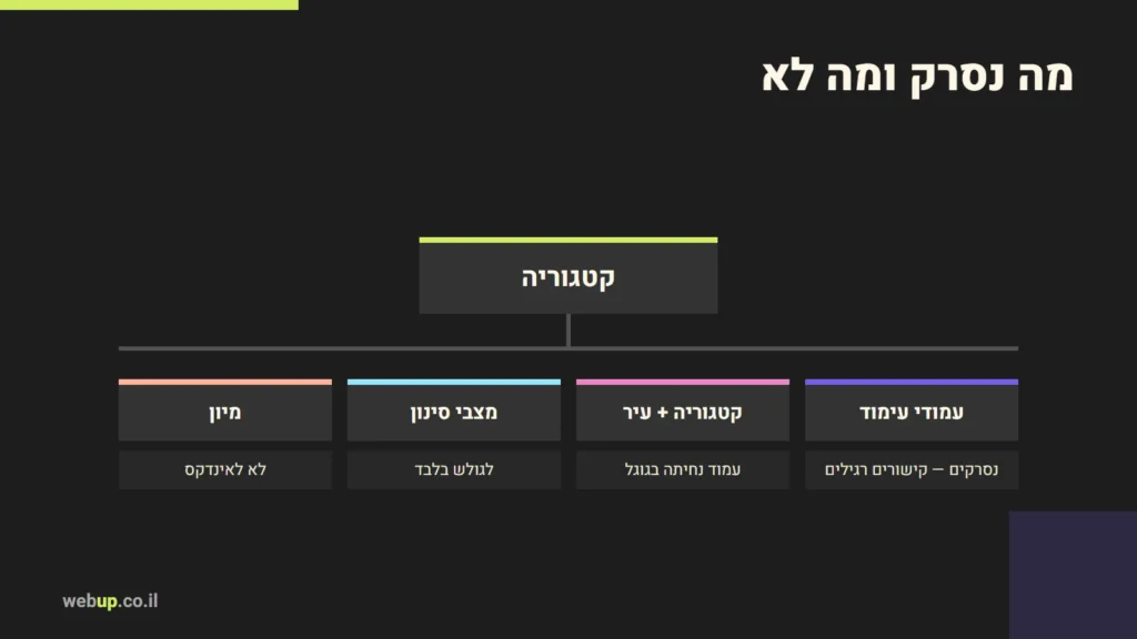 תרשים: מה נסרק ומה לא