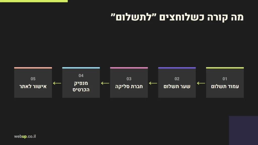 תרשים: מה קורה כשלוחצים ״לתשלום״