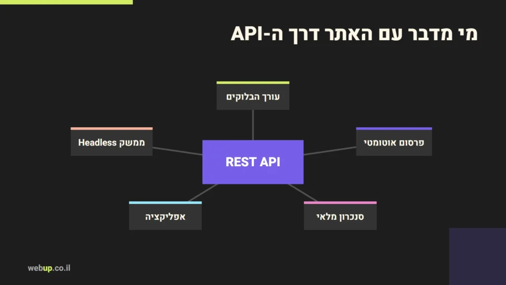 תרשים: מי מדבר עם האתר דרך ה-API