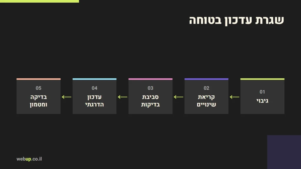 תרשים: שגרת עדכון בטוחה
